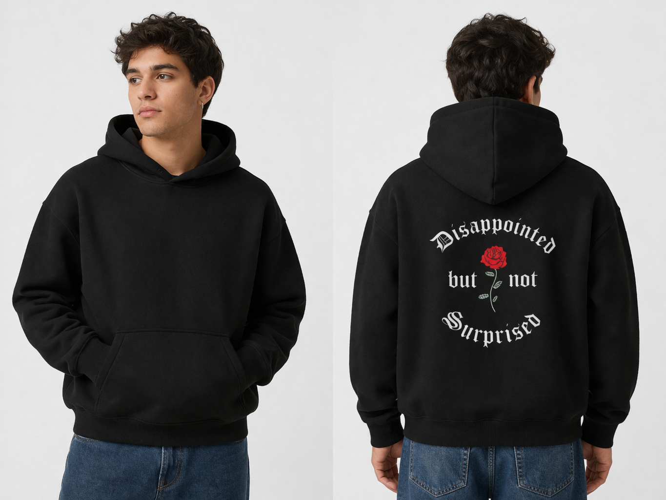 Disappointed But Not Surprised Rose Hoodie – Premium Unisex Streetwear | SFWORKS