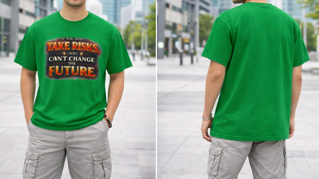 Take Risks Graphic T-Shirt – Motivational Streetwear | Unisex Cotton Tee | SFWORKS