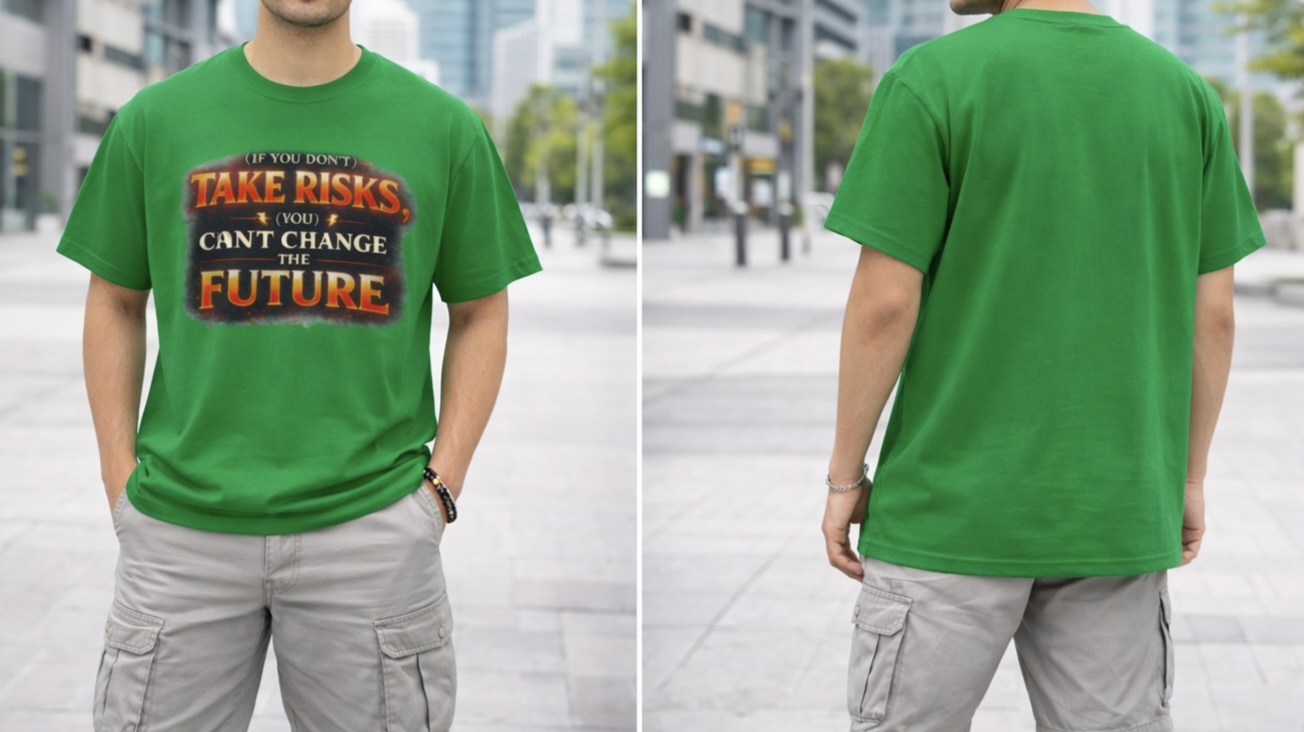 Take Risks Graphic T-Shirt – Motivational Streetwear | Unisex Cotton Tee | SFWORKS