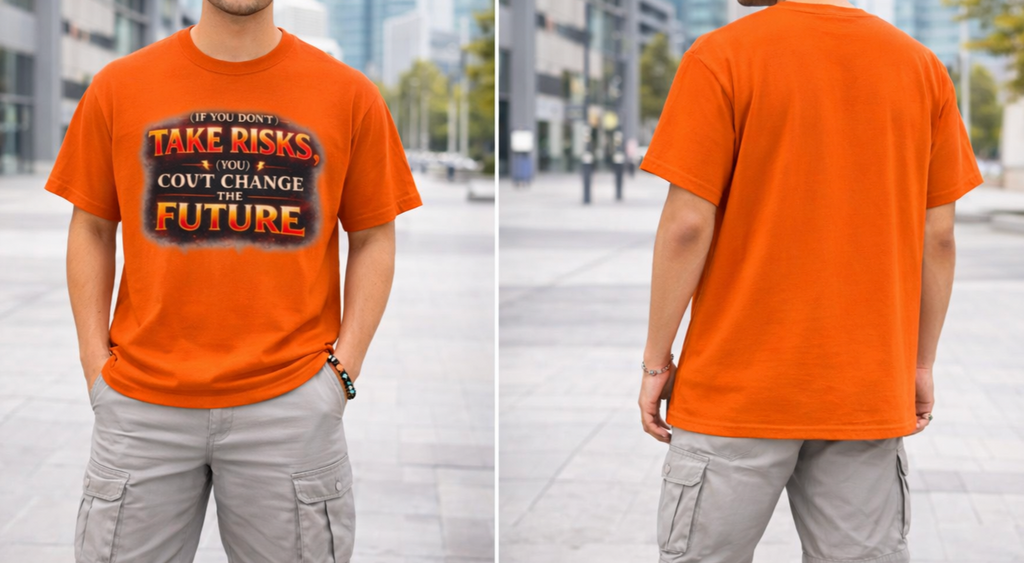 Take Risks Graphic T-Shirt – Motivational Streetwear | Unisex Cotton Tee | SFWORKS
