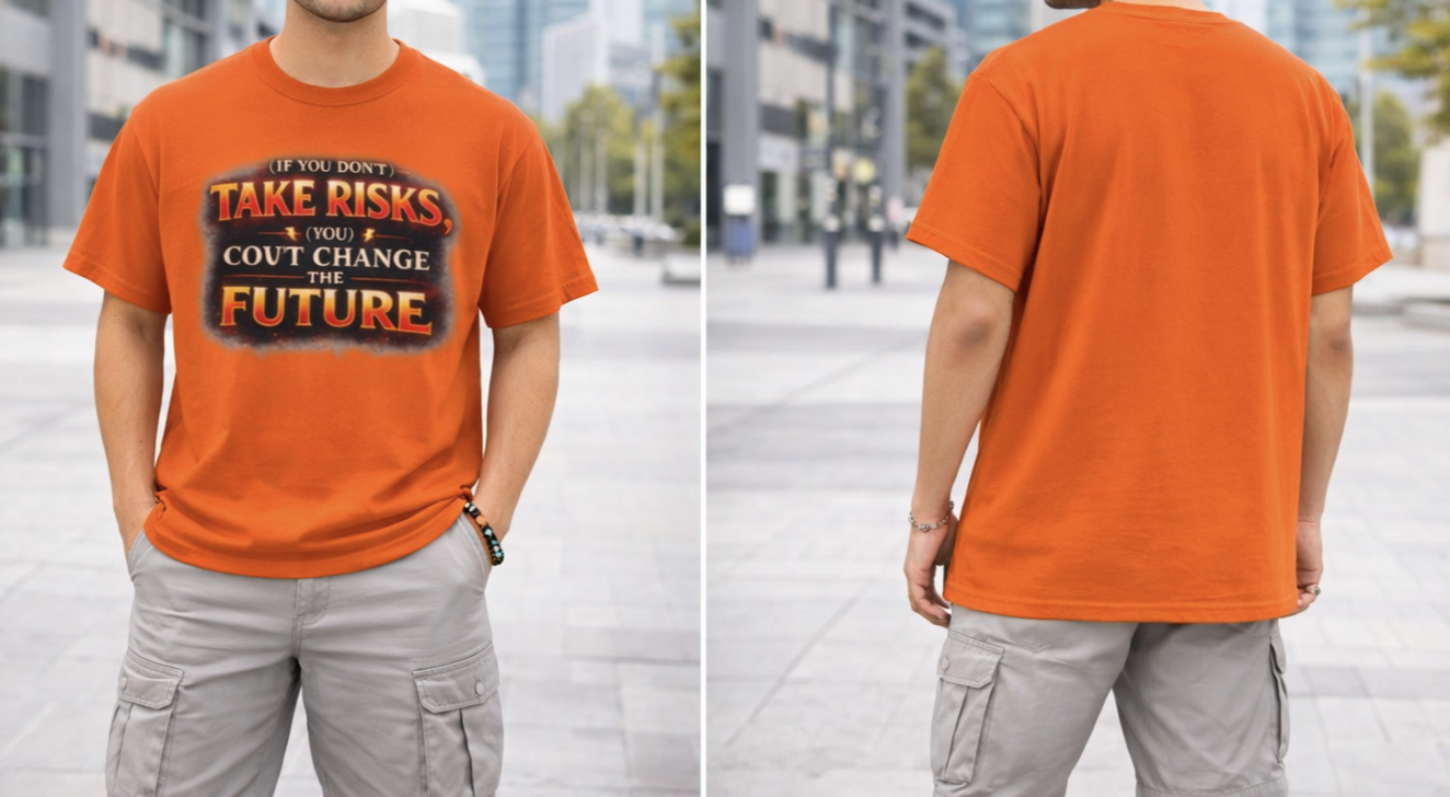 Take Risks Graphic T-Shirt – Motivational Streetwear | Unisex Cotton Tee | SFWORKS