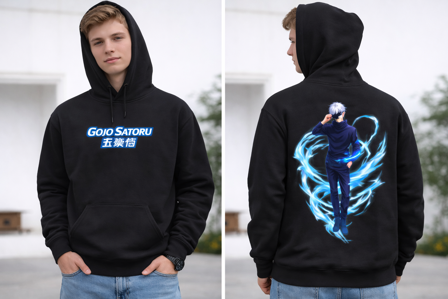 Gojo Satoru Hoodie ⚡ | Anime Streetwear Pullover | SFWORKS