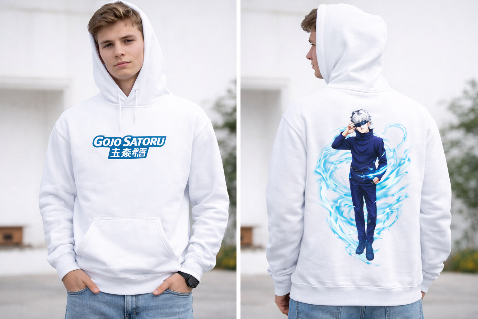 Gojo Satoru Hoodie ⚡ | Anime Streetwear Pullover | SFWORKS