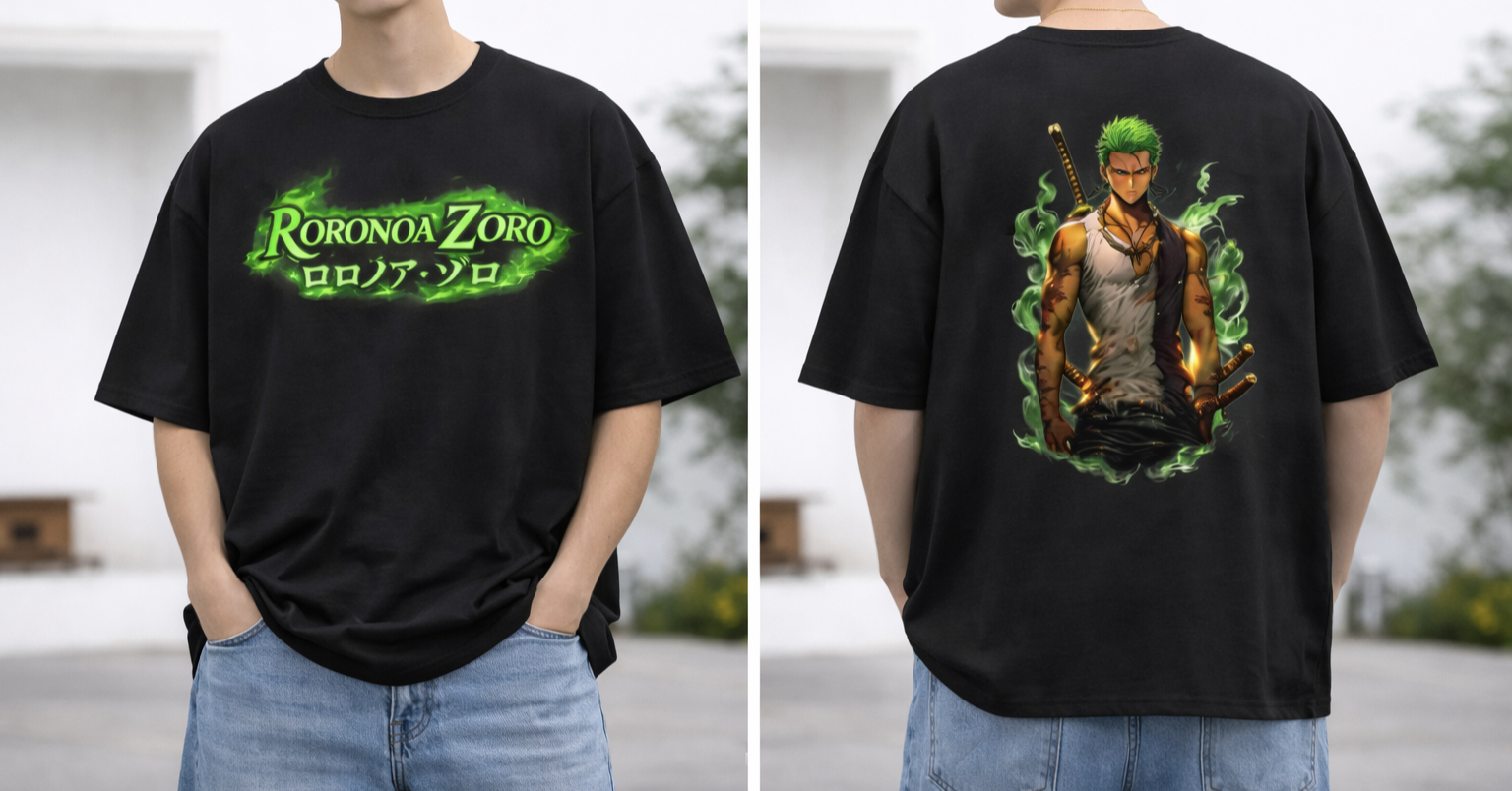 Roronoa Zoro Oversized T-Shirt – Anime Streetwear | SFWORKS