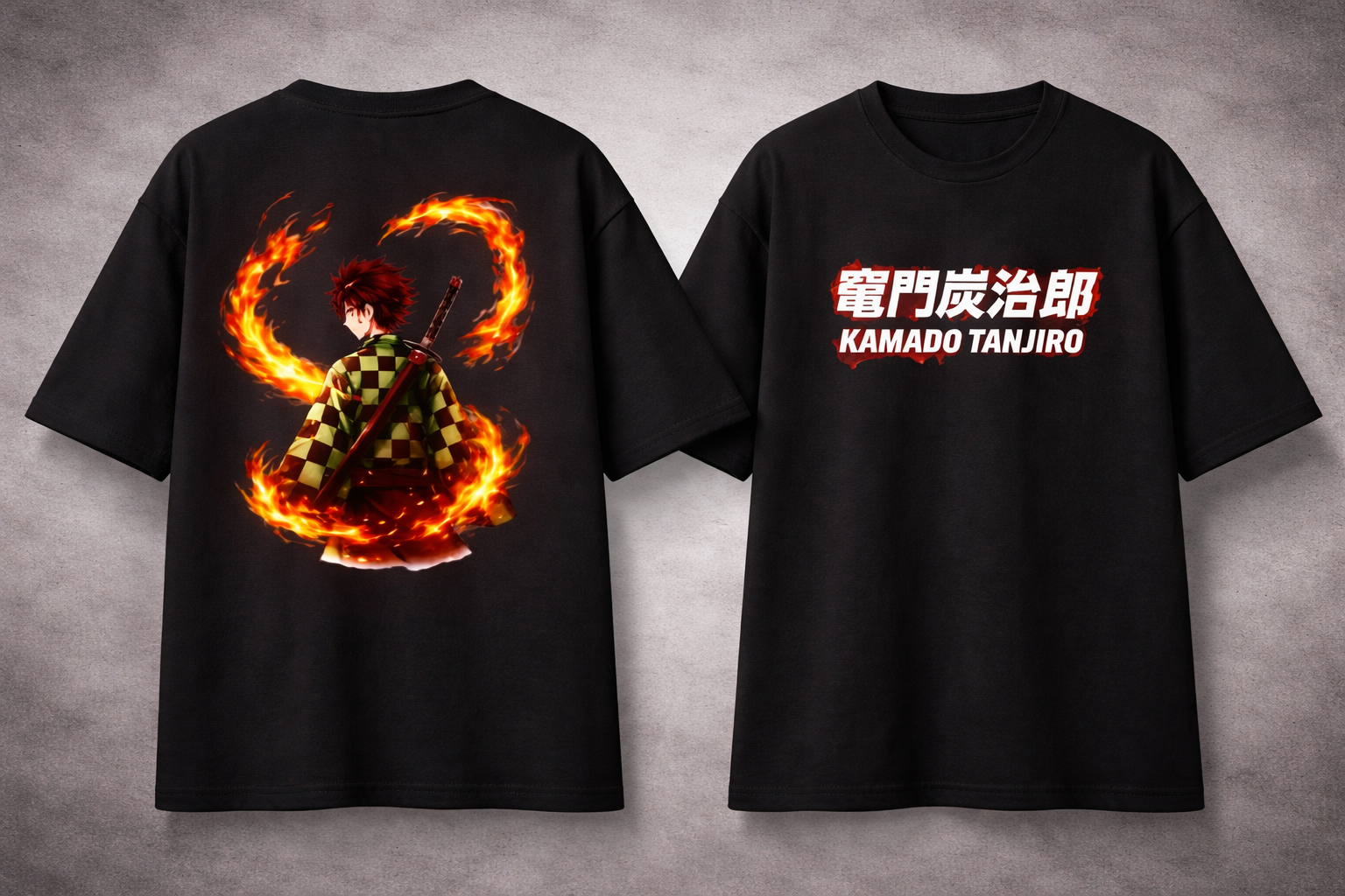 Kamado Fire Oversized T-Shirt | Anime Streetwear | SFWORKS
