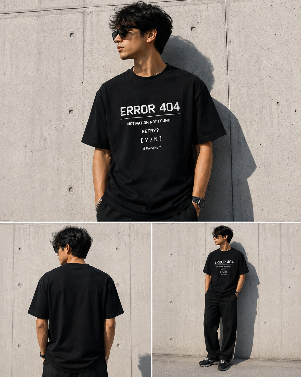 🚨 ERROR 404: Motivation Not Found | SFworks | T-shirt