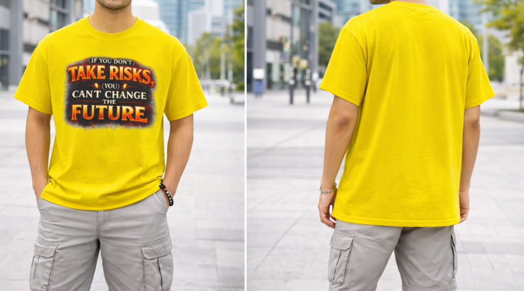 Take Risks Graphic T-Shirt – Motivational Streetwear | Unisex Cotton Tee | SFWORKS