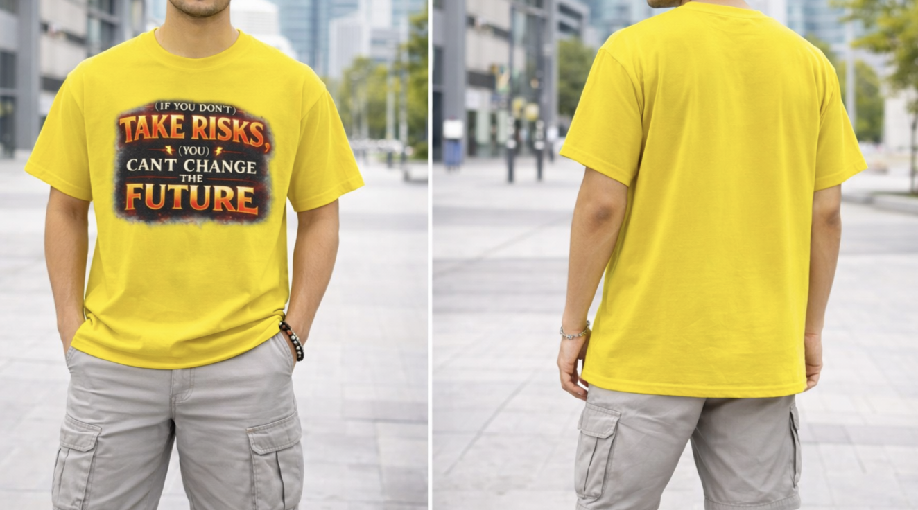 Take Risks Graphic T-Shirt – Motivational Streetwear | Unisex Cotton Tee | SFWORKS