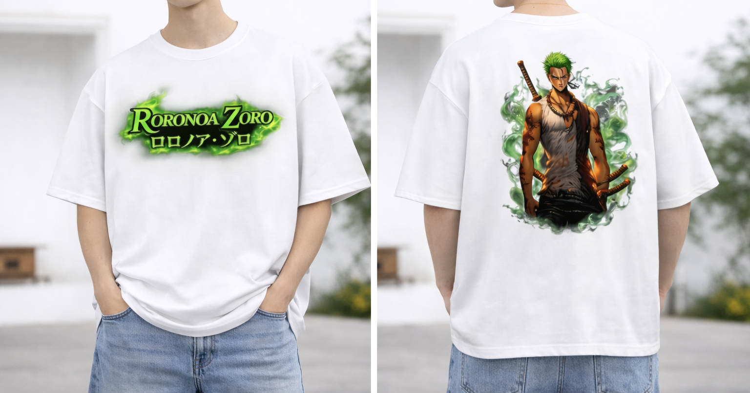 Roronoa Zoro Oversized T-Shirt – Anime Streetwear | SFWORKS